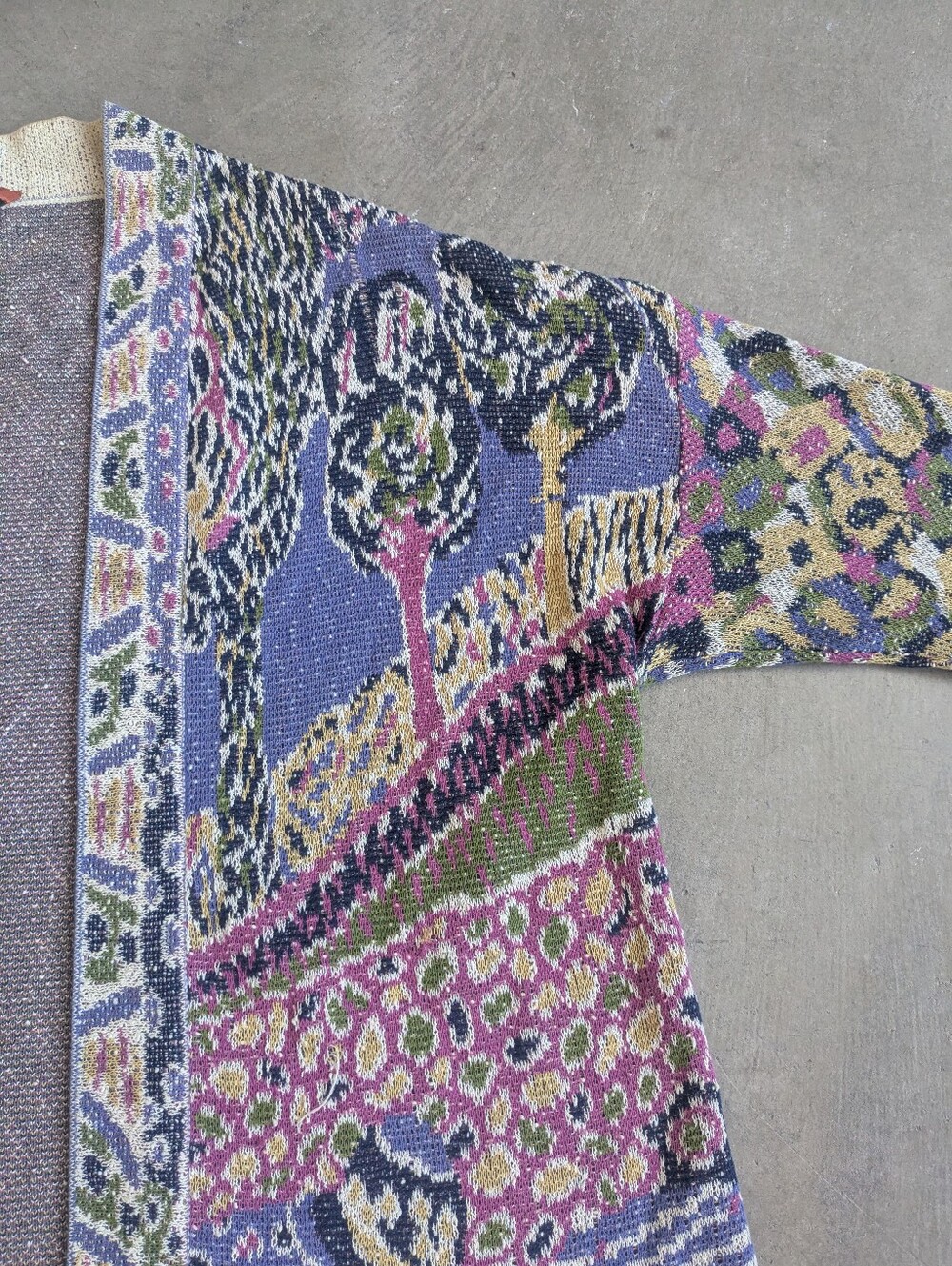 Amazing Vintage Missoni Open Cardigan Floral Figurative 44 - Picture 5 of 16